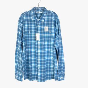 Sonoma Goods For Life NWT Men's Supersoft Flannel Shirt Size XL Blue Button Up